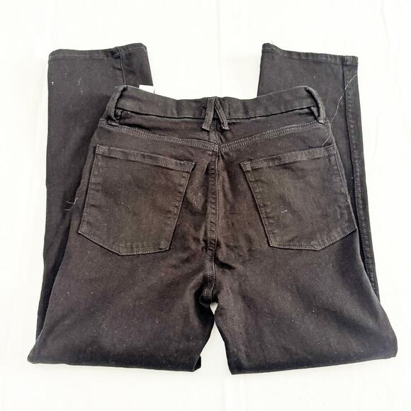 Good American Good Curve Straight Black007 Stretch Denim Zip Jeans Size 8 / 29 - Picture 5 of 8